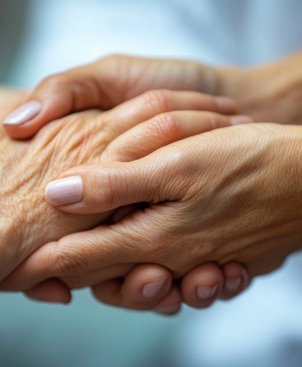 Hände die gehalten werden